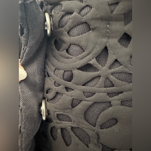 Ermanno Scervino Cotton Blend Charcoal Gray Pleated Mini Skirt- Laser Cut Detail - Picture 4 of 11